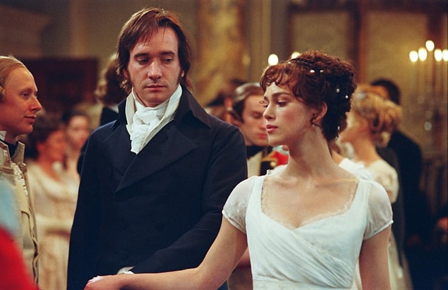 16. Lizzie's delicate white dress in Pride and Prejudice (2005) when she danced with Mr. Darcy.