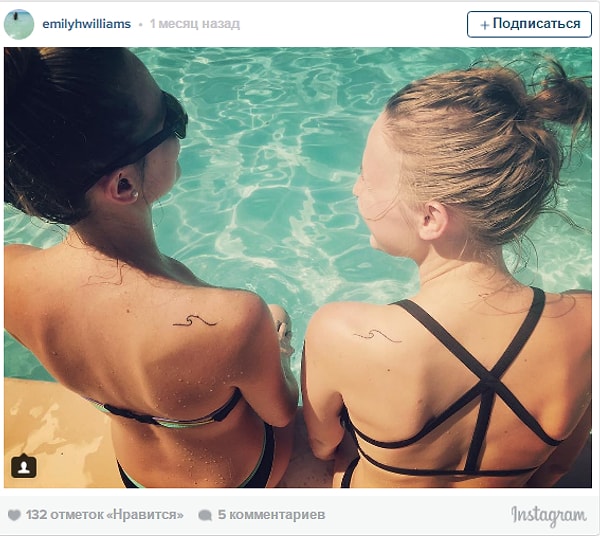 2. Тату для любительниц моря