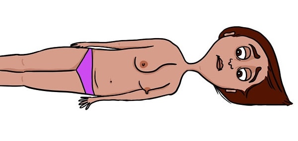 9. Удивлялась тому, на что способны грудь и гравитация вместе