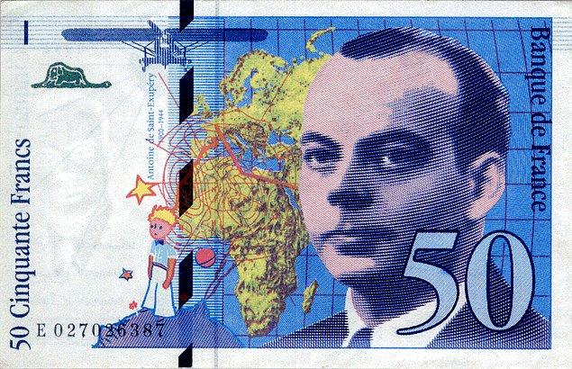 15. Fransa, para birimi olarak euroya geçmeden önce 50 frankların üzerinde "Küçük Prens" ve Saint-Exupéry’nin resimleri bulunuyordu.
