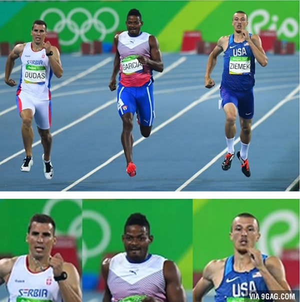 1. Думаю, все согласятся с тем, что забег на короткую дистанцию - это совсем не просто. Особенно, если вы делаете это на Олимпийских играх.