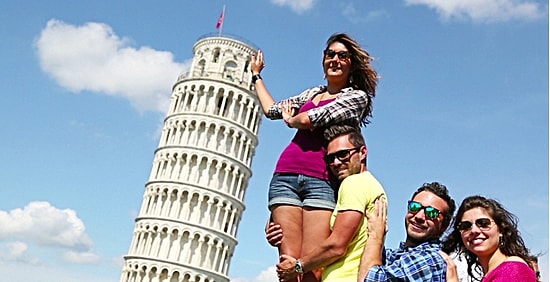 ТОП-16 поз для фотографий с "падающей" Пизанской башней в Италии