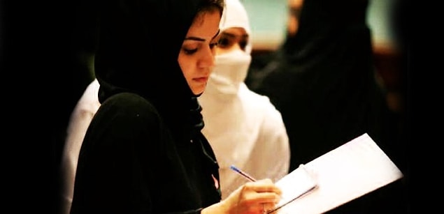20. Women are allowed to go to a university, but they have to be separated from men. If the professor is a man, they can only follow the lecture with a video/audio system.