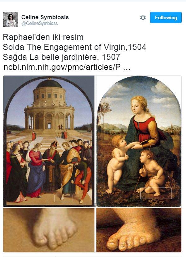 11. Raphael'den iki tablo, ayaklara dikkat.
