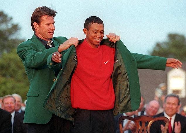 15. 1997- Tiger Woods becomes the first African-American to win the Masters Golf Tournament.