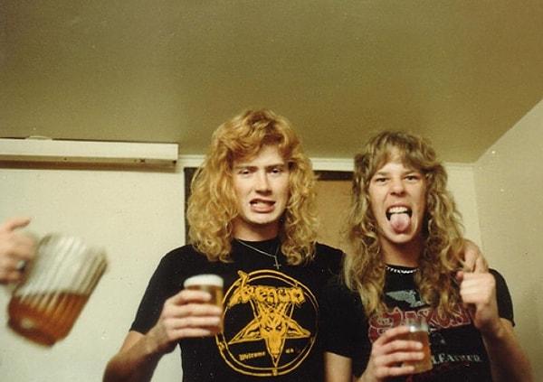 3. Daha çok Megadeth ile tanınan Dave Mustaine, grubun ilk solo gitaristiydi.