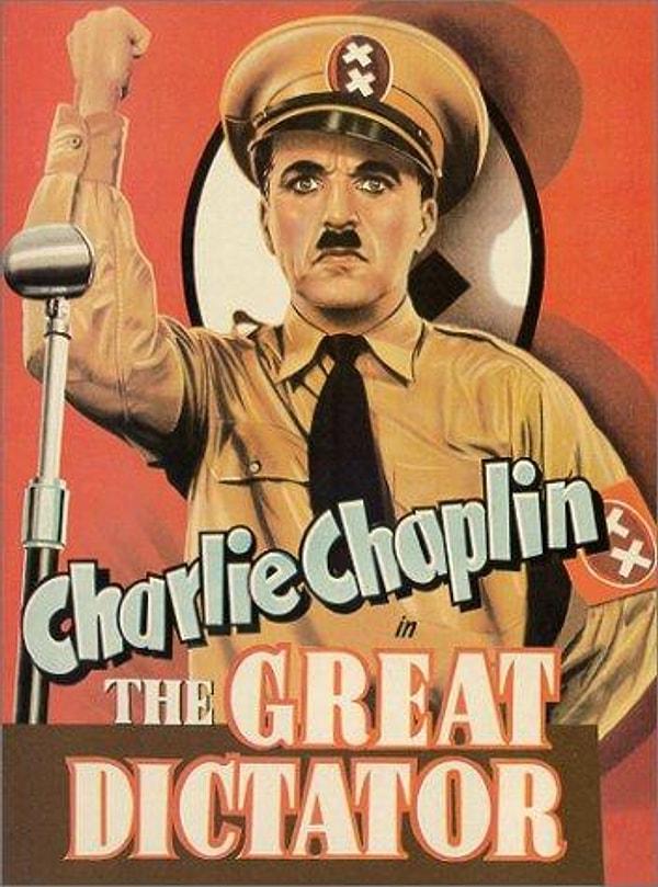 14. The Great Dictator (Şarlo Diktatör) 1940 - Charlie Chaplin