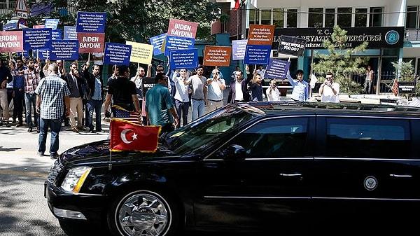 Başkent'te protesto: 'Biden, baydın'