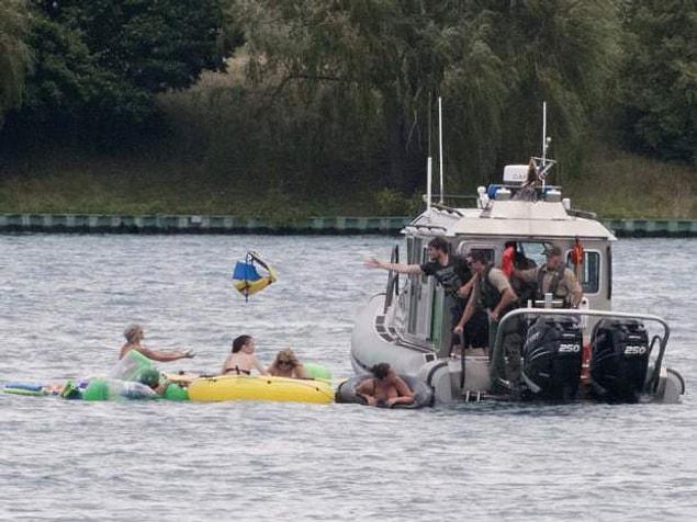 The Canadian Coast Guard was quick to rescue the rogue floaters...