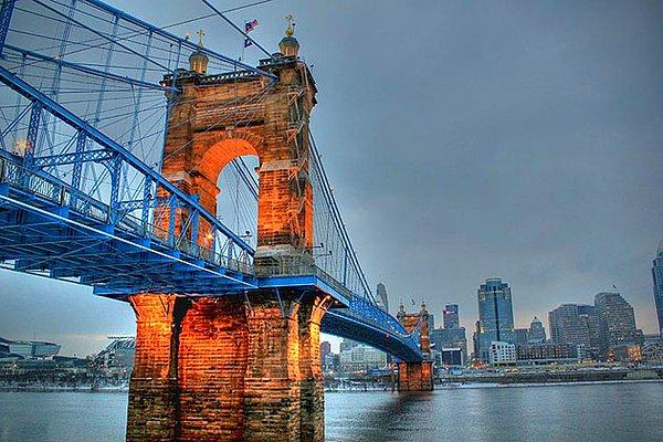 3. Roebling Köprüsü - Ohio, Amerika Birleşik Devletleri