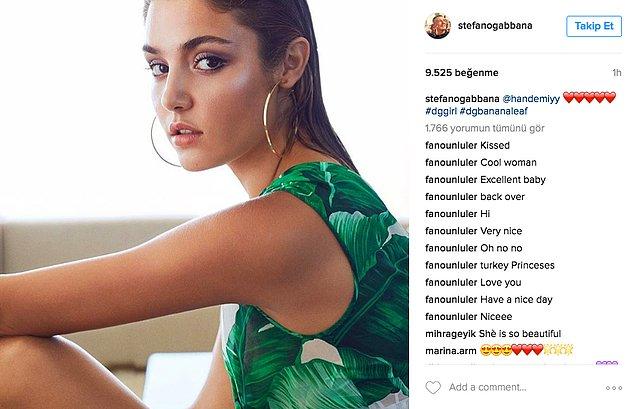 11. Dünyaca ünlü Dolce & Gabbana'nın 53 yaşındaki moda tasarımcısı Stefano Gabbana, Hande Erçel'in fotoğrafını Instagram hesabından paylaştı.