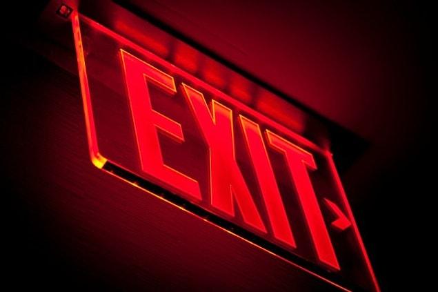 6. Exit sign: