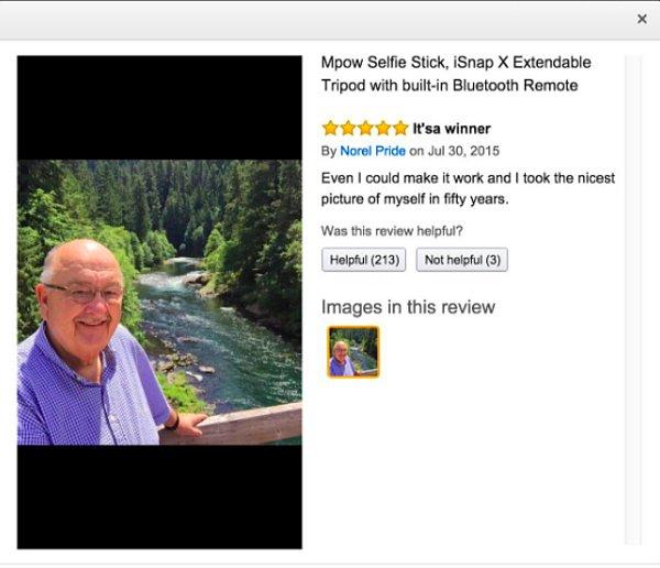 20. Selfie çubuğuna dünyanın en samimi yorumunu yapan amca: