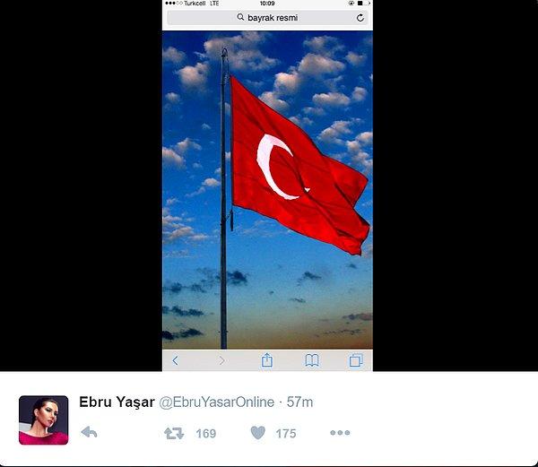 Ebru Yaşar Google'da bayrak resmi aratıp ekran görüntüsünü paylaştı.