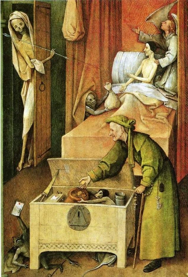 13. "Death and the Miser," Hieronymus Bosch