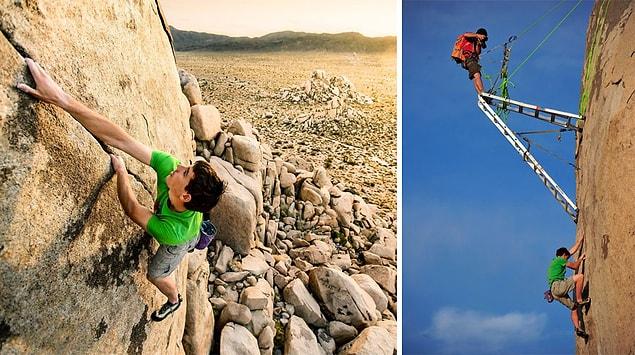 14. Rock climbing photography - even scarier than rock climbing!