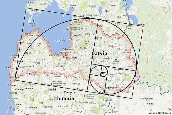 1. Letonya'nın haritasında,