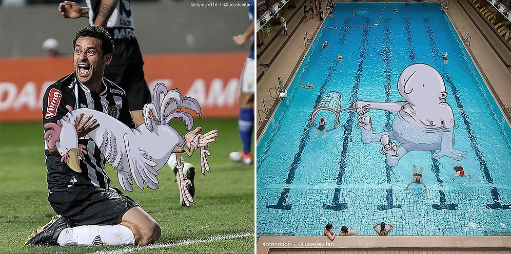 Fotoğraf, Karikatür ve Hayal Gücü Birleşiminden Ortaya Çıkmış 29 Eğlenceli Çalışma