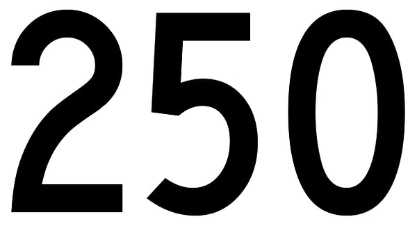 Теперь умножь на 250.
