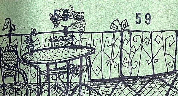 24. Стол и стулья в пражском хостеле.