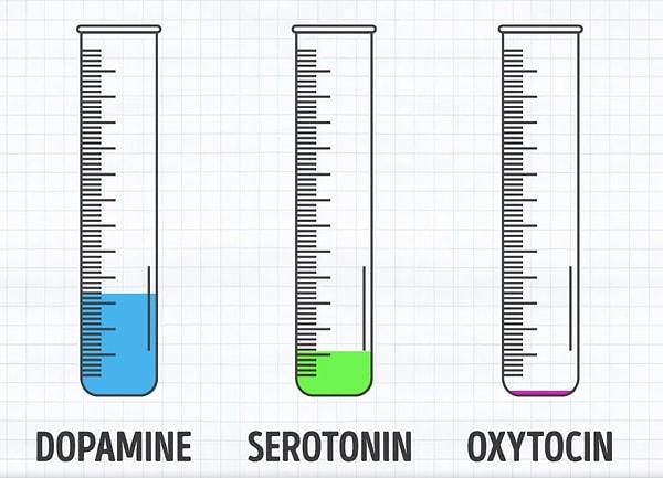 Şimdi de Dopamin biraz artsın ve Serotonin hafiften kendini göstersin...