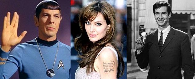 4. Angelina Jolie has 2 childhood crushes. Star Trek’s Spock and and Anthony Perkins from the legendary movie, Psycho.