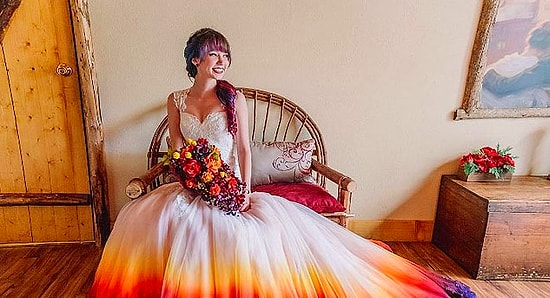 Свадебные платья с модным эффектом "омбре" - будь яркой!