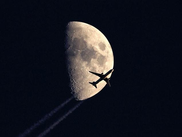 16. Flying close to the moon