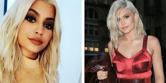 Ablası Kim Kardashian'ın İzinde: Kylie Jenner Saçlarını Platin Sarısına Boyattı