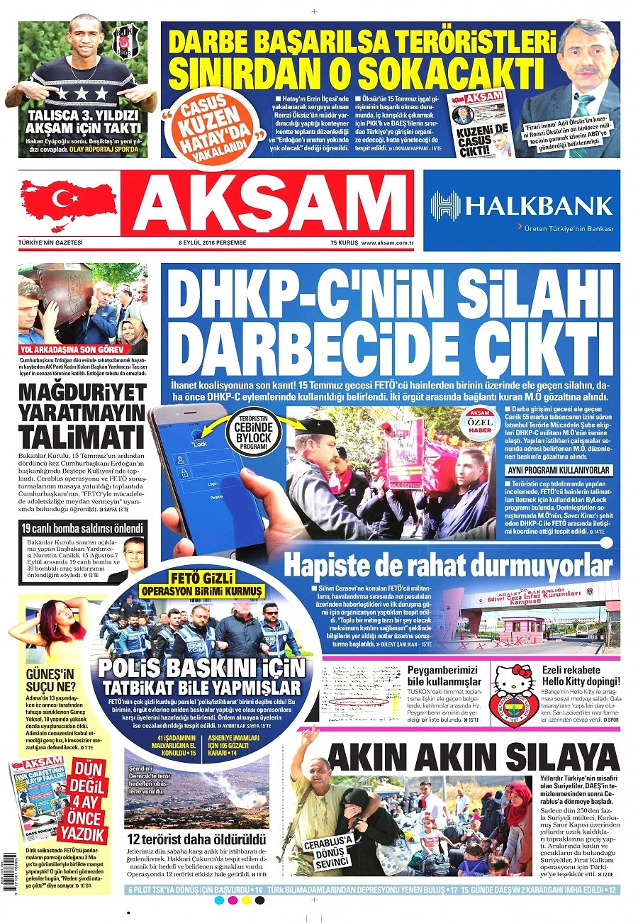 Gazetelerde Bugün | 8 Eylül Perşembe