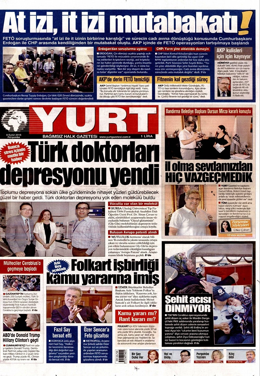 Gazetelerde Bugün | 8 Eylül Perşembe