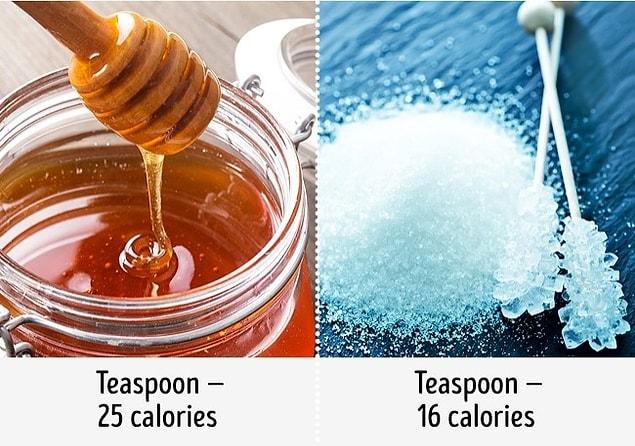 7. Though honey is believed to be more innocent than sugar, it is actually more calorific.
