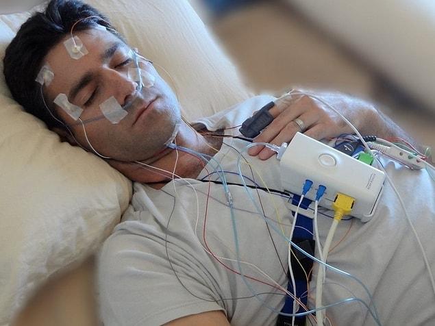6. If you have chronic insomnia, your brain activity, eye movements, heart rate and blood pressure are measured with a polysomnography test while you're asleep.