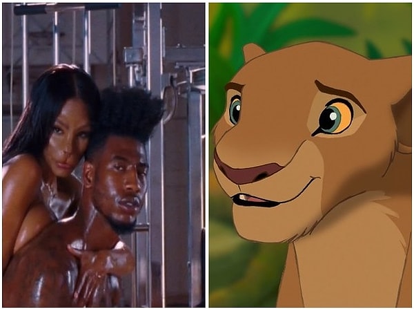 10. Тиана Тейлор и Нала из "Короля Льва"