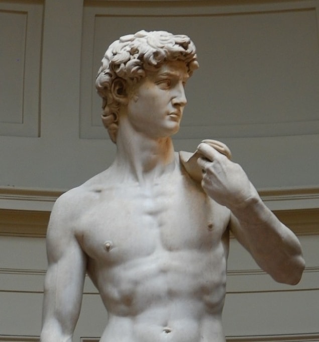 5. Bozuk mermerden yapılan mükemmel heykel: "Davut", (1501-1504) Michelangelo