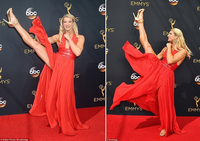 American Ninja Warrior'un Yıldızı Jessie Graff Kırmızı Halıda Teakwondo Hareketleri Yaptı