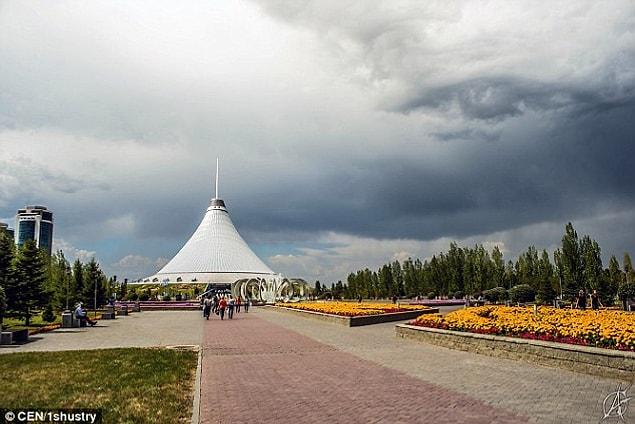 17. God watching people in Astana, capital of Kazakhstan.