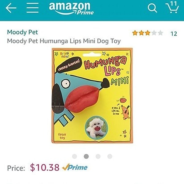 4. Игрушка для собаки "Губы"