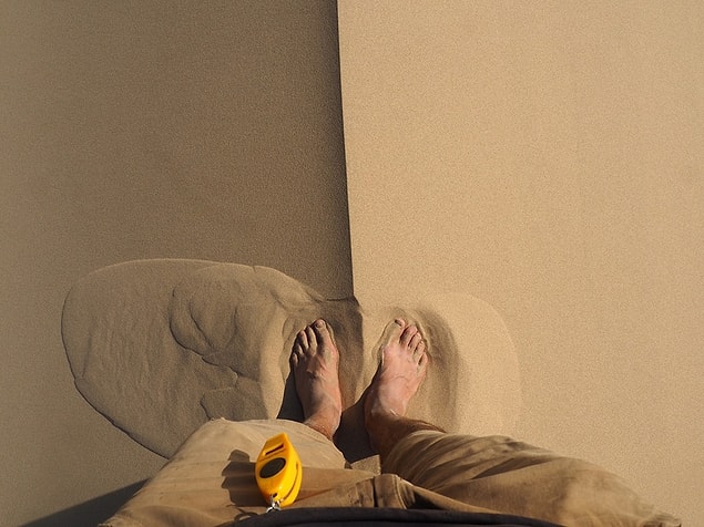 "In the desert, not only the weather, but everything is hot, there is nothing but sand, though."