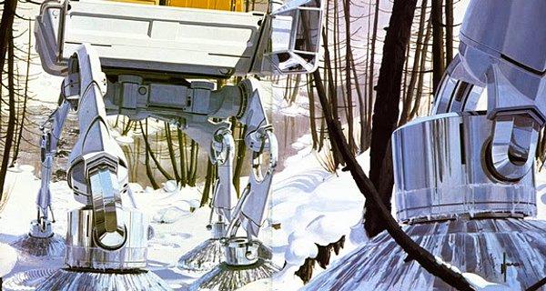 Oldukça ilginç bir tasarım olarak kabul edilse de, sanat yönetmeni Joe Johnston'ın bu dev mekanik develer için esin kaynağı, US Steel adı verilen çelik firmasının kataloğunda yer alan karda yürüyüş aletleri olmuş.