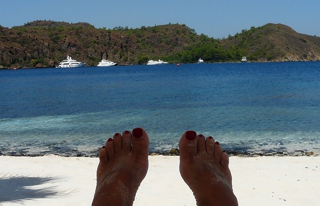 1. The person who doesnt stop taking pictures of his/her feet to Instagram it...