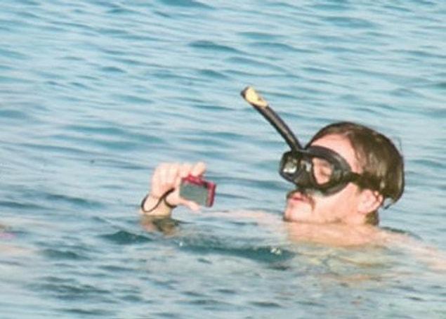 13. The snorkel guy who dives like a shark but only in the shallow part.