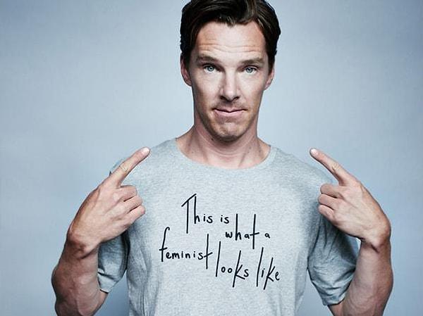 10. Benedict Cumberbatch sadece feminist olduğunu dile getirmekle kalmıyor, feminist kampanyalara da katılıyor!