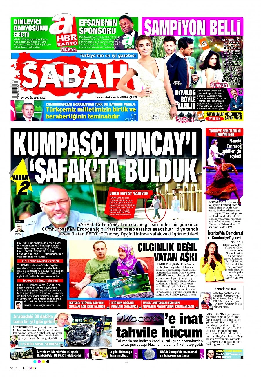 Gazetelerde Bugün | 27 Eylül Salı