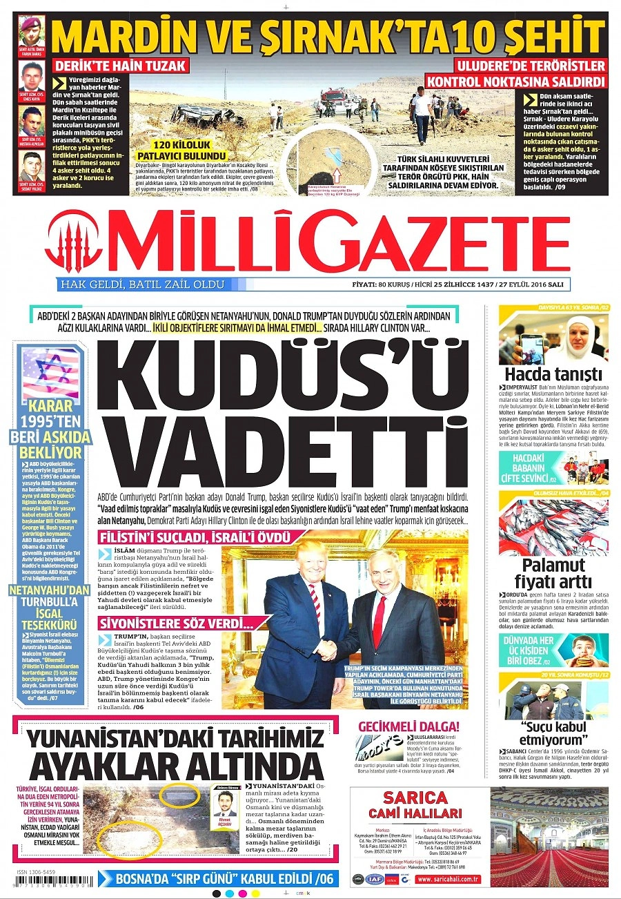 Gazetelerde Bugün | 27 Eylül Salı