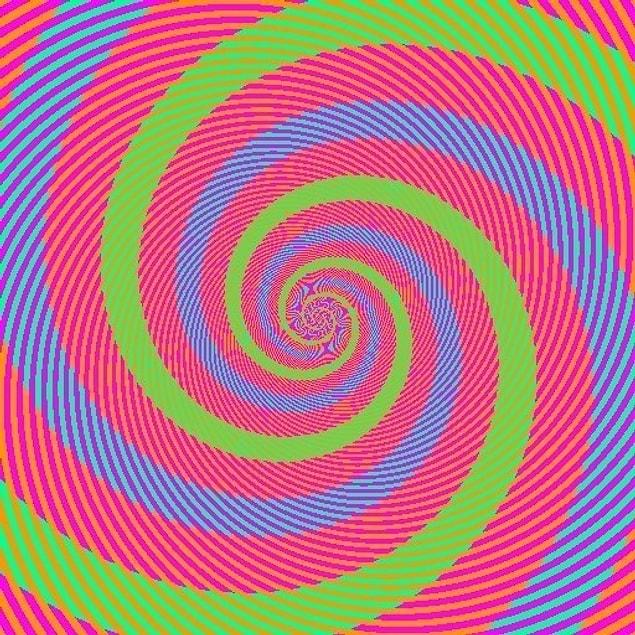 10. Those spirals you see in green and blue are actually same color.