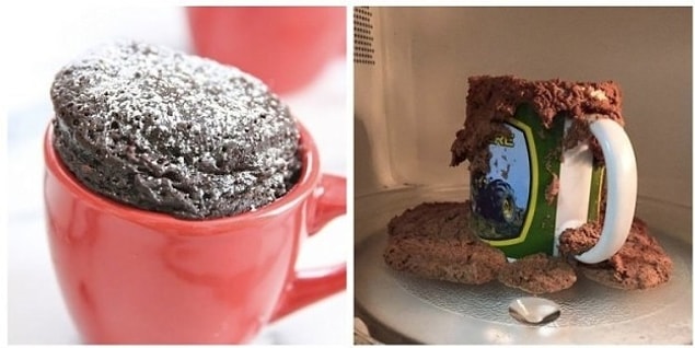 15. Mug cakes always turn out like this.