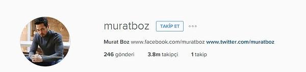 İlişkinin başında Murat Boz Instagram hesabından herkesi takipten çıkardı ve sadece Aslı Enver'i takip etmeye başladı. Aşk be!
