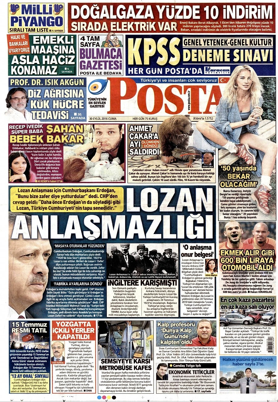 Gazetelerde Bugün | 30 Eylül Cuma