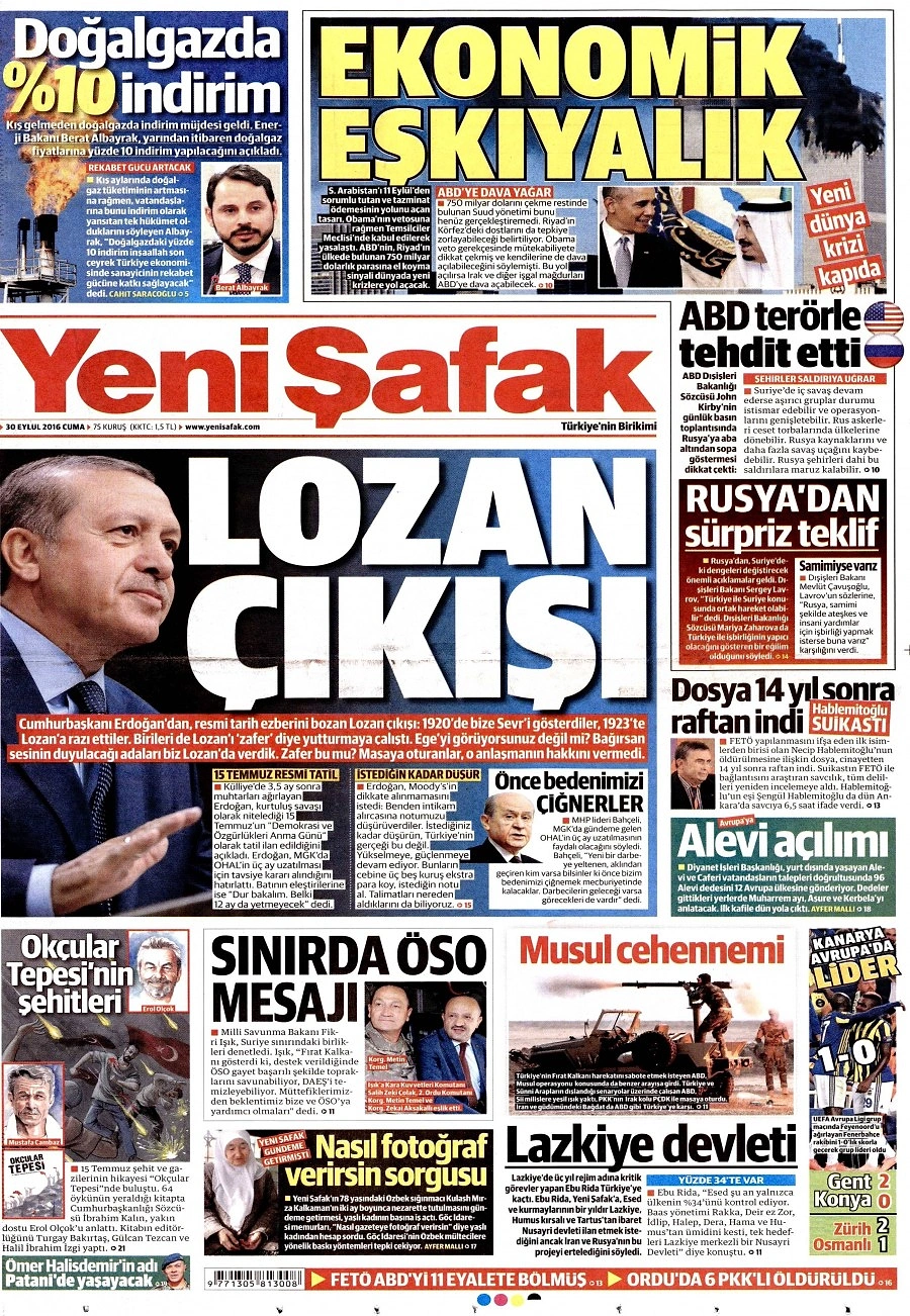 Gazetelerde Bugün | 30 Eylül Cuma